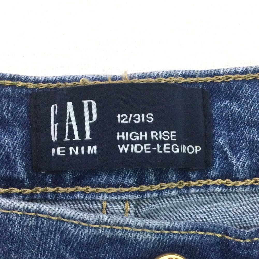 GAP Two-Tone Blue Wide Leg Jeans - Picture 7 of 14